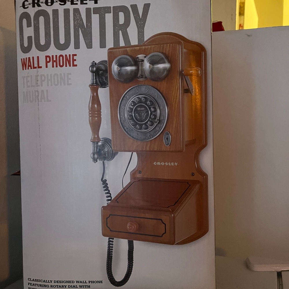 Crosley Country Téléphone Mural - Black and Red